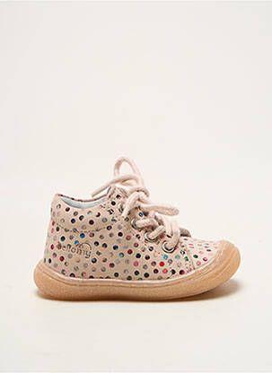 Bottillons nubuck bout rond rose BELLAMY fille