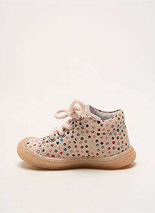 Bottillons nubuck bout rond rose BELLAMY fille