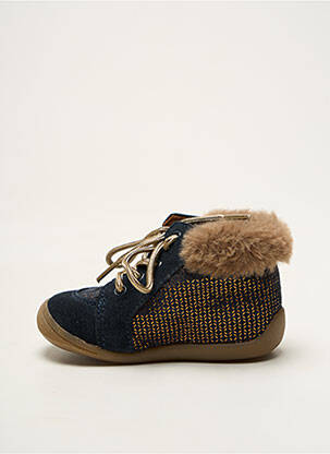 Bottillons nubuck bout rond bleu BELLAMY fille