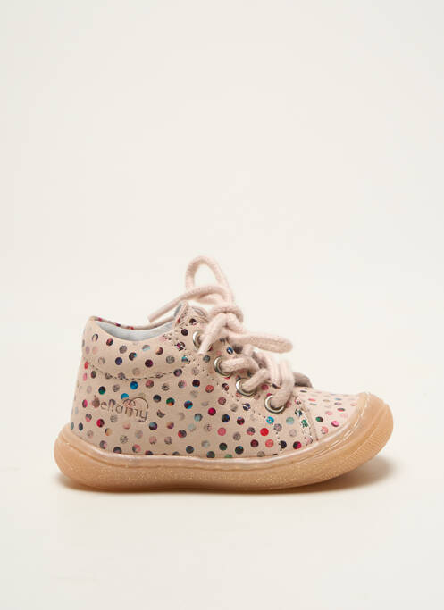 Bottillons nubuck bout rond rose BELLAMY fille