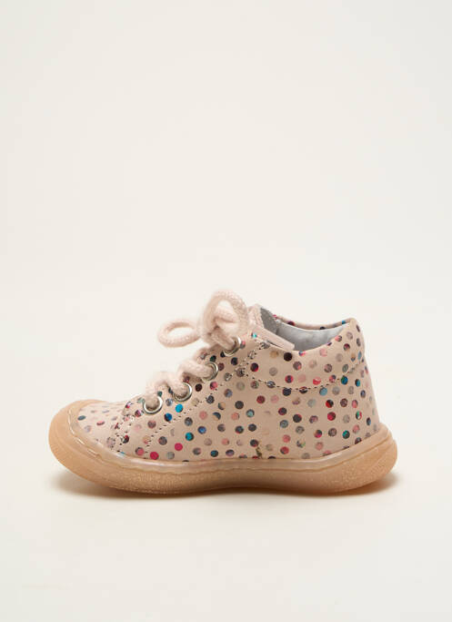 Bottillons nubuck bout rond rose BELLAMY fille
