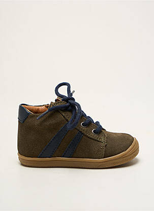 Bottillons nubuck bout rond vert BELLAMY garçon
