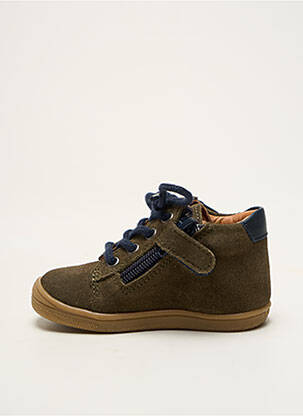Bottillons nubuck bout rond vert BELLAMY garçon