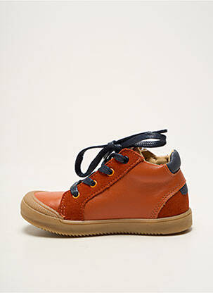 Bottillons matière lisse bout rond orange BELLAMY garçon