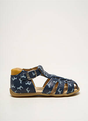 Sandales/nu pieds tissage satiné bout rond bleu BELLAMY garçon