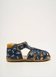 Sandales/nu pieds tissage satiné bout rond bleu BELLAMY garcon