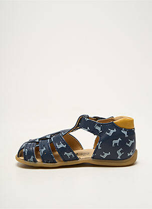 Sandales/nu pieds tissage satiné bout rond bleu BELLAMY garçon