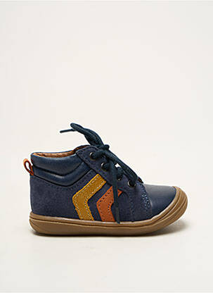 Bottillons nubuck bout rond bleu BELLAMY garçon