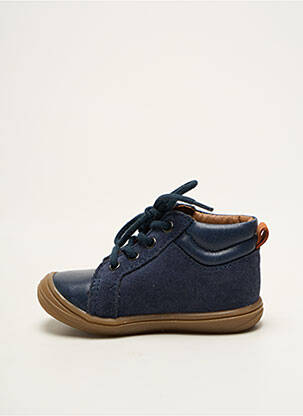 Bottillons nubuck bout rond bleu BELLAMY garçon