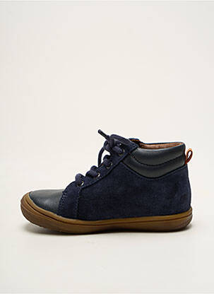 Bottillons nubuck bout rond bleu BELLAMY garçon