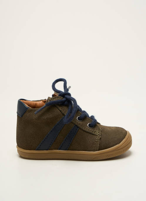 Bottillons nubuck bout rond vert BELLAMY garcon