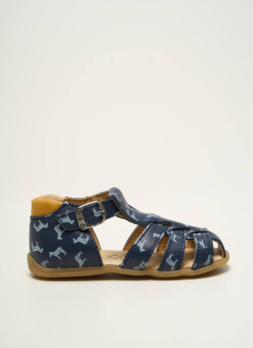 Sandales/nu pieds tissage satiné bout rond bleu BELLAMY garcon