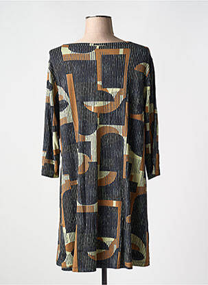 Robe courte manches 3/4 manches 3/4 noir YESTA femme