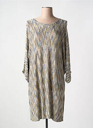 Robe mi-longue manches 3/4 manches 3/4 vert YESTA femme