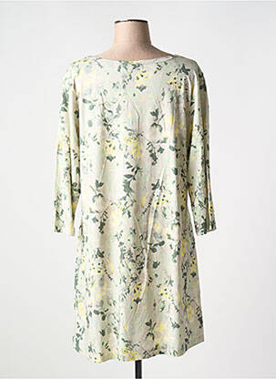 Robe courte manches 3/4 manches 3/4 vert YESTA femme