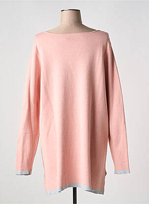 Pull coupe cintrée manches longues rose YESTA femme