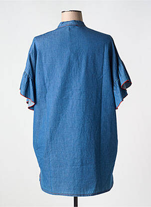 Tunique manches courtes manches courtes bleu SOPHIA CURVY femme