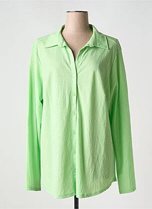 Chemisier coupe cintrée manches longues vert YESTA femme