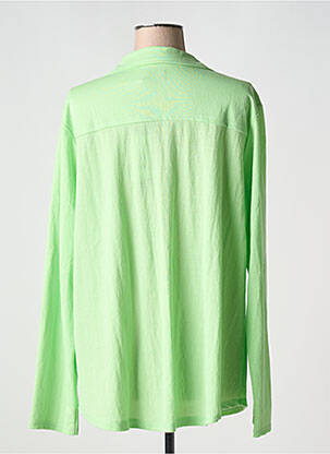 Chemisier coupe cintrée manches longues vert YESTA femme