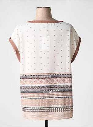 Blouse légère et transparente sans manche beige DIANE LAURY femme