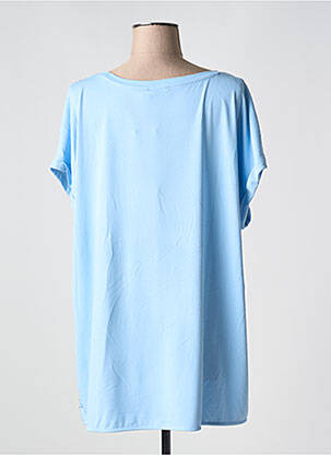 T-shirt coupe droite manches courtes bleu YESTA femme