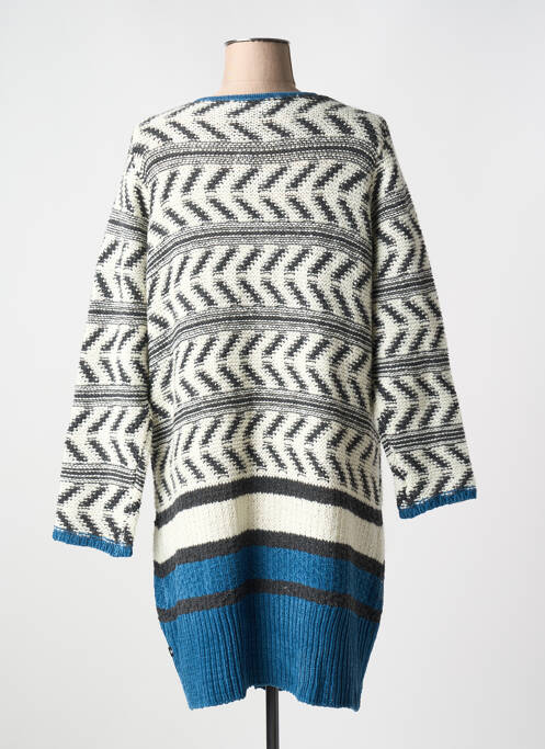 Gilet manches longues bleu ADIA pour femme