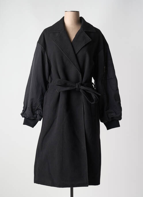 Manteau long noir YESTA pour femme