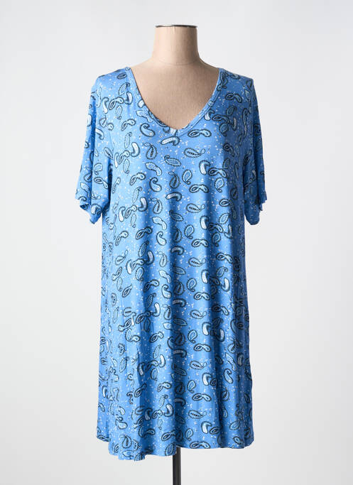 Robe courte bleu YESTA pour femme