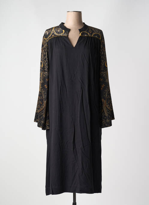 Robe mi-longue noir MAT. pour femme