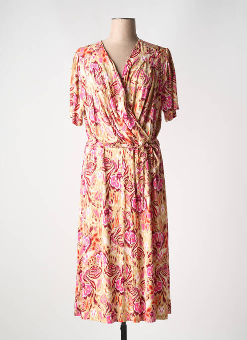 Robe mi-longue rose YESTA pour femme