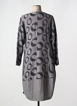 Robe mi-longue manches longues manches longues gris OLIVER JUNG femme