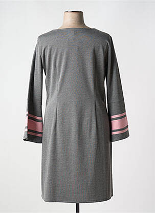 Robe mi-longue manches longues manches longues gris OPEN END femme