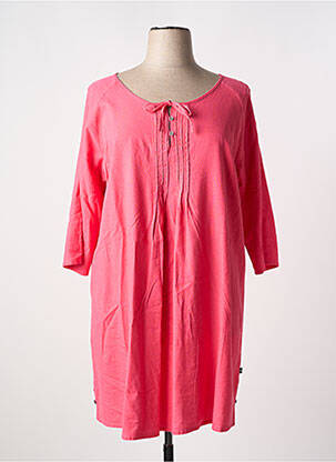 Robe courte manches 3/4 manches 3/4 rose ADIA femme