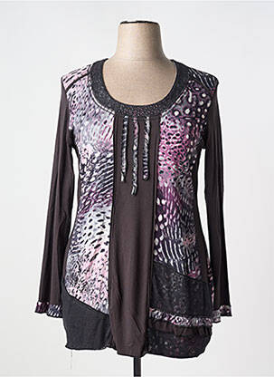 Tunique manches longues col rond noir GELCO femme