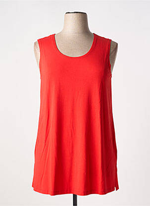 Débardeur stretch sans manche rouge YESTA femme