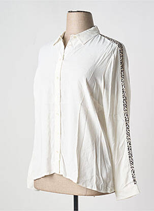 Chemisier tissage crêpe manches longues beige DIANE LAURY femme