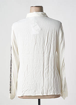 Chemisier tissage crêpe manches longues beige DIANE LAURY femme