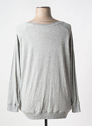 Sweat-shirt manches longues manches longues gris OPEN END femme