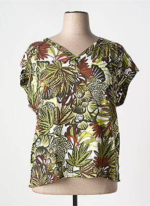 Blouse manches courtes manches courtes vert DIANE LAURY femme