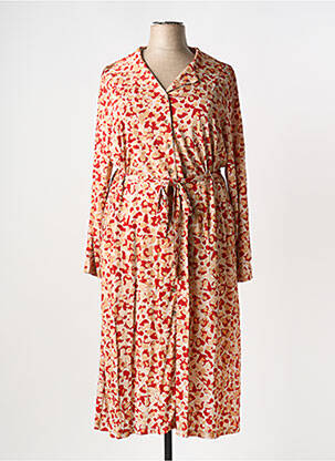 Robe longue manches longues manches longues rouge YESTA femme