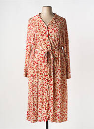 Robe longue manches longues manches longues rouge YESTA femme