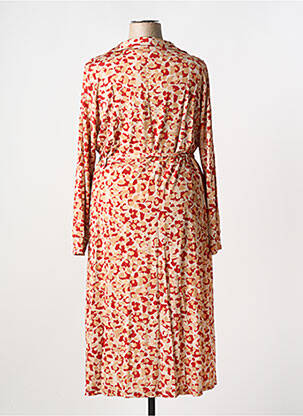 Robe longue manches longues manches longues rouge YESTA femme