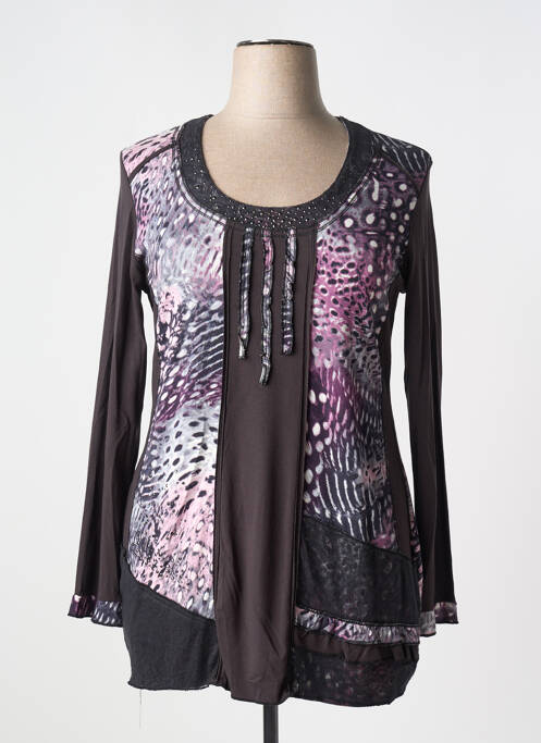 Tunique manches longues col rond noir GELCO femme