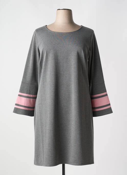 Robe mi-longue gris OPEN END pour femme