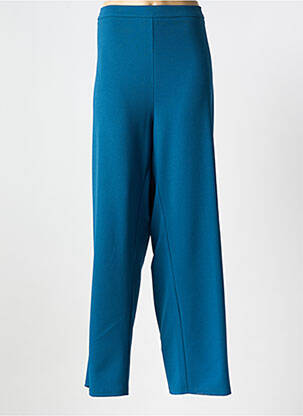 Pantalon droit tissage crêpe taille normale bleu GREGORY PAT femme