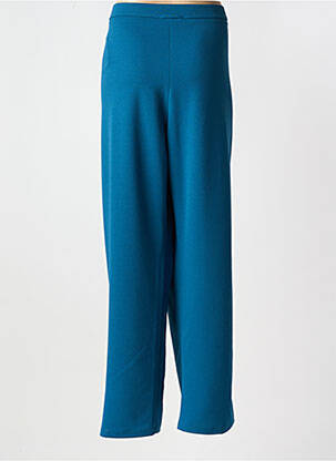 Pantalon droit tissage crêpe taille normale bleu GREGORY PAT femme