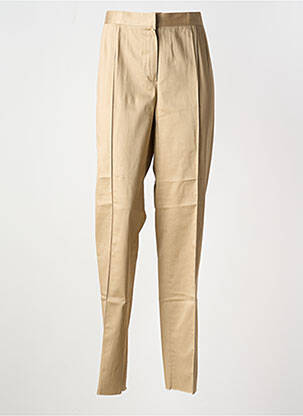 Pantalon slim taille haute taille haute beige ELENA MIRO femme