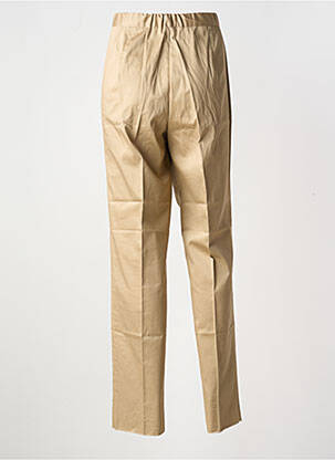 Pantalon slim taille haute taille haute beige ELENA MIRO femme