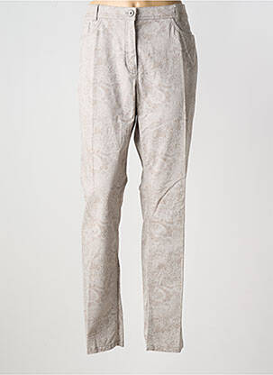 Pantalon slim tissage popeline taille normale gris GELCO femme