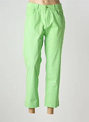 Jeans coupe slim stretch taille normale vert QUATRE VINGT JOURS femme